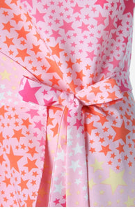 Pink Star Wrap Dress