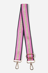 Fuchsia glitter bag strap
