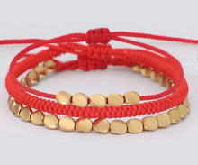 Tibetan Triple Bracelet- Red