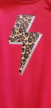 Red Leopard Print Lightening Bolt Sweatshirt