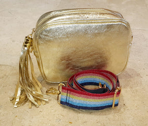 Rainbow Glitter Bag strap