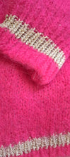 Pink Mohair Cardigan With Gold Trim