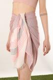 White & Grey Neon striped scarf