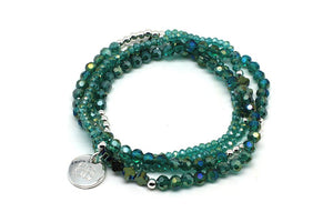 Green Wrap Crystal Bracelet