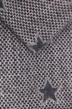 Grey & Cream Star Blanket Scarf