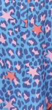 Blue Leopard & Pink Star Tiered Dress