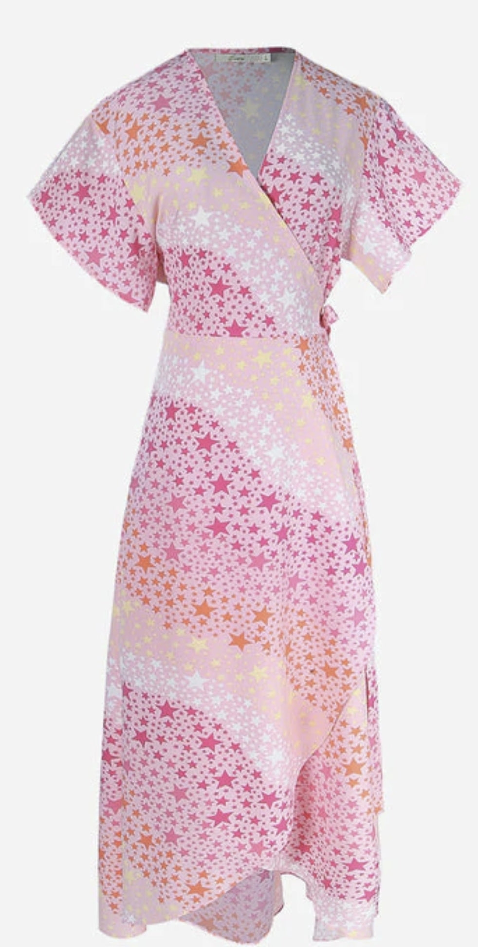 Pink Star Wrap Dress