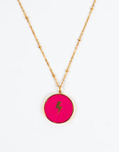Pink Lightening Bolt Necklace