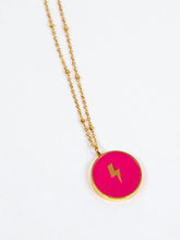 Pink Lightening Bolt Necklace