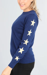 Navy Jumper with Gold Stars